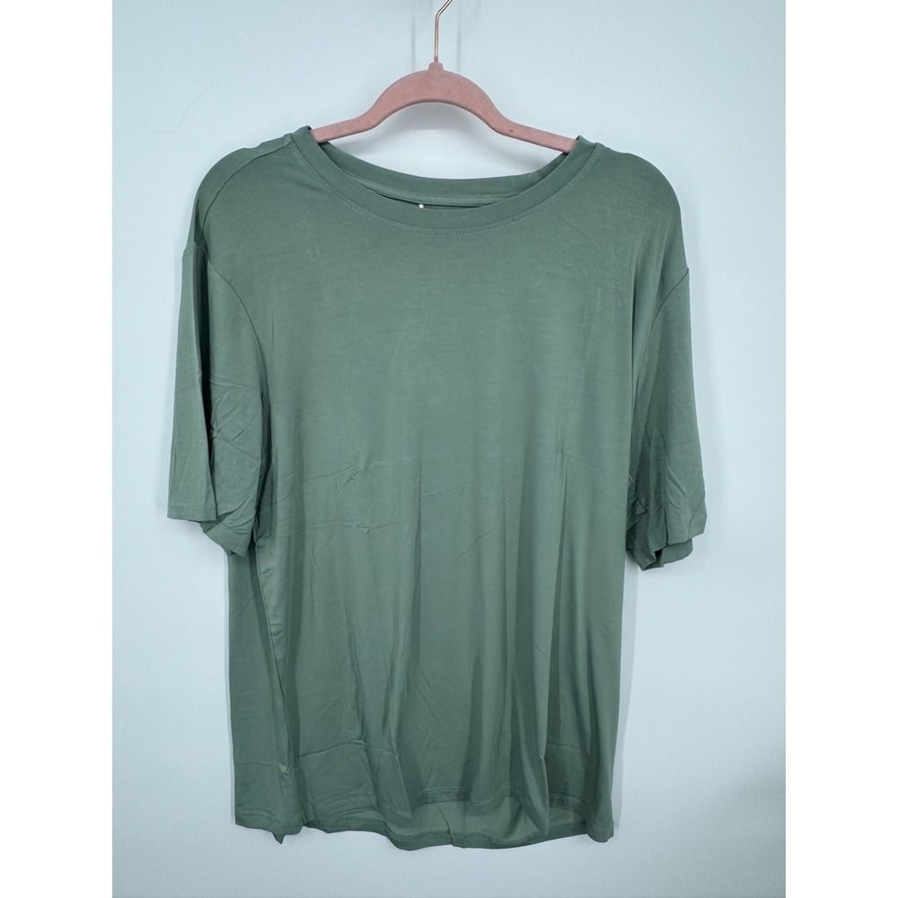 NWT Posh Peanut T-Shirt Men's Large Moss Green Crew Neck Pullover Lightweight